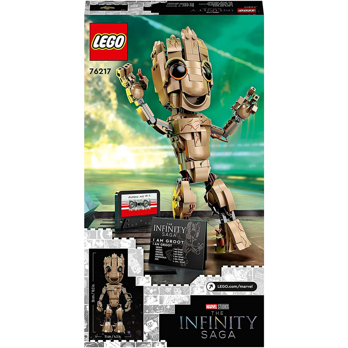 super héros lego marvel groot